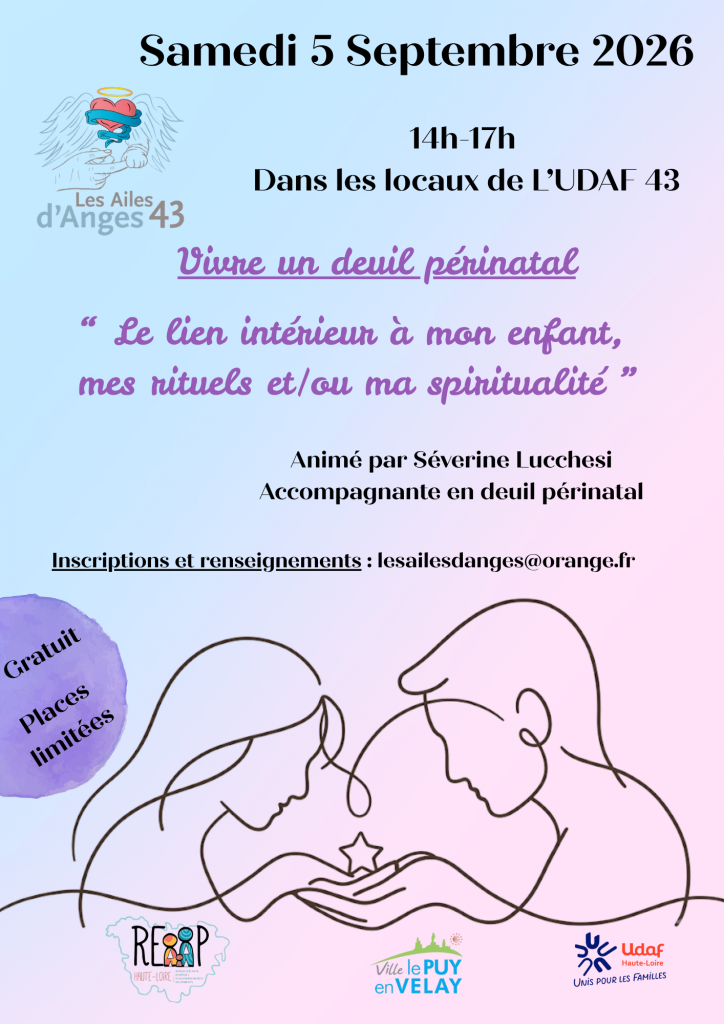 Atelier : 5 Septembre de 14h à 17h au Puy en Velay